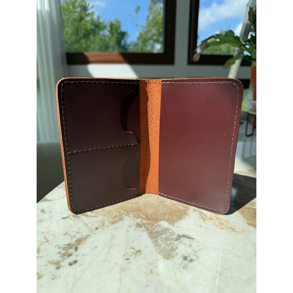 Portland Leather Goods Modern Passport Holder Cognac Leather PASS-COG-MOD NEW - Picture 4 of 5